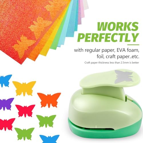 UCEC Butterfly Hole Punch, 1" Craft Punch for Paper Crafting Scrapbooking