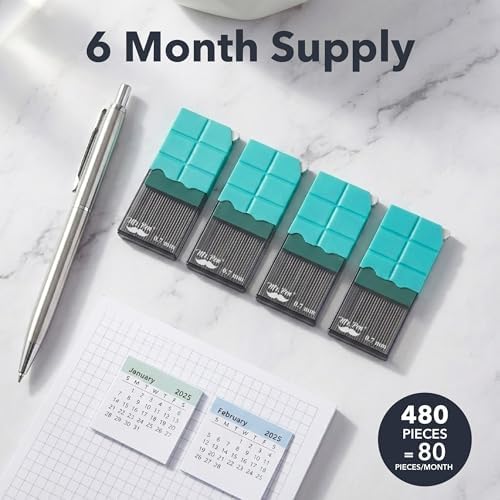 Mr. Pen- 0.7 mm Lead Refills for Mechanical Pencils, 480 pcs (120 per Tube)