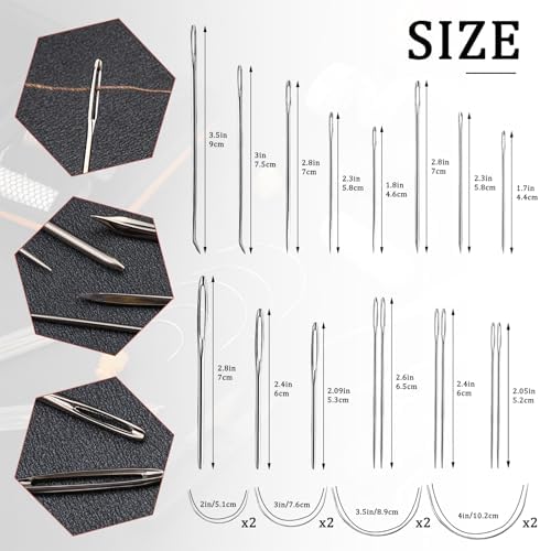 Sewing Kit for Adults, 38 Pcs Heavy Duty Sewing Kit with Upholstery Needles