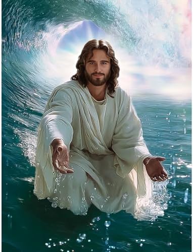 TOPCLTV Jesus Diamond Art Kits for Adults,5D Christian Diamond Painting Kit