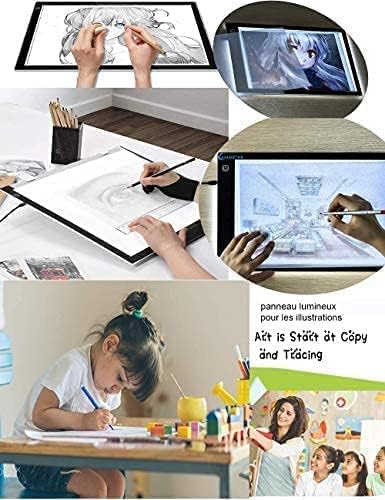 XIAOSTAR Light Box Drawing Pad, 12000 Lux LED Tracing Board A4, USB Powered (Not Rechargeable) PMMA Panel, Adjustable Brightness for Diamond Painting, Sketching, Animation, X-Ray–Includes Accessories | for Artists,Animation Drawing,Sketching,Animation,...