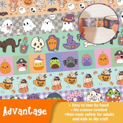 Halloween Cute Washi Tape for DIY Craft Gift Wrapping Scrapbook