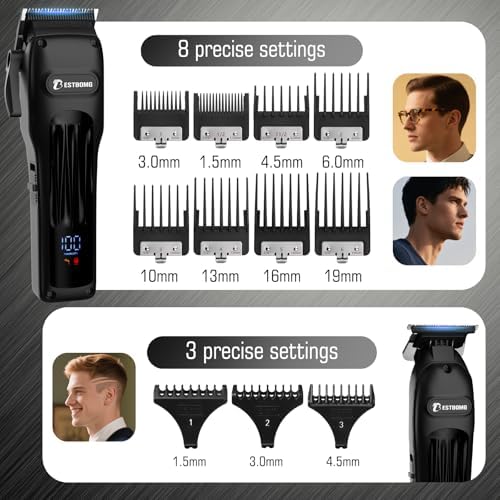 BESTBOMG® Hair Clippers for Men, Clipper, Trimmer & Shaver Set, BS-808A