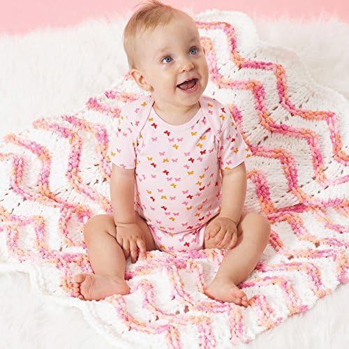 Bernat Baby Blanket Yarn for Crocheting Soft, Peachy