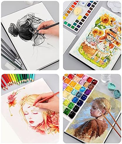Tavolozza A3 (16.6"x11.7") Hardcover Sketch Book – 48 Pages of Heavyweight 102 lb/170gsm Acid-Free Drawing Paper – Durable, Smooth Surface for Dry Media, Painting & Sketching