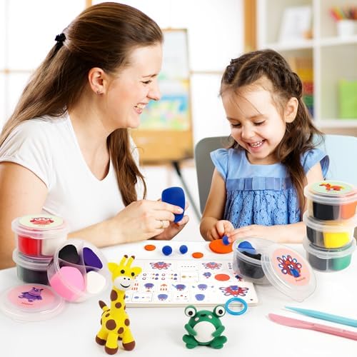 Helsort Air Dry Clay Kit for Kids, 12 Animals Modeling Clay Set, Kids Craft