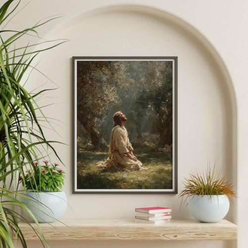 Vintage Jesus Paint by Numbers Kit for Adults Framed Canvas, Frameworkless