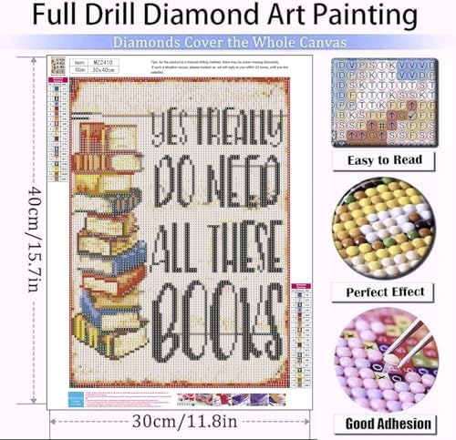 Xylogist Book Diamond Art Kits for Adults, 5D Diamond Painting Book