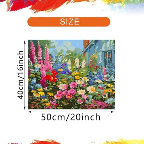 DYAIANGMU Flower Paint by Numbers Kit for Adults Beginners 19.6X15.7 inch