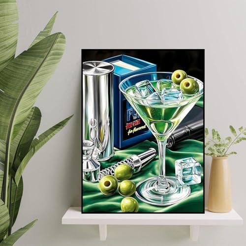 Axquilon Cocktail Diamond Art Kits for Adults 12x16 inch