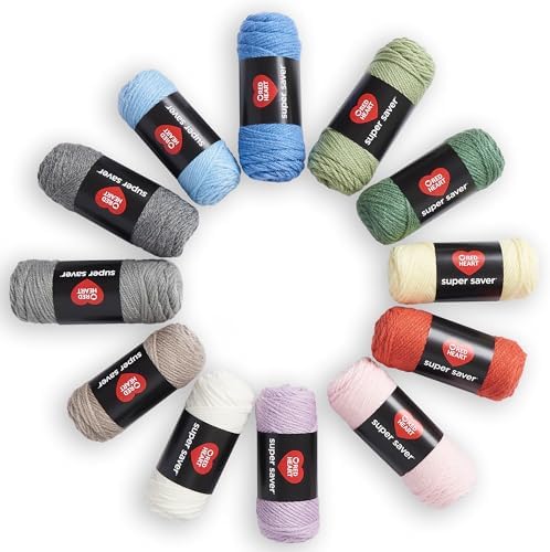 Red Heart Super Craft Kit Pastels, Yarn for Crocheting and Knitting