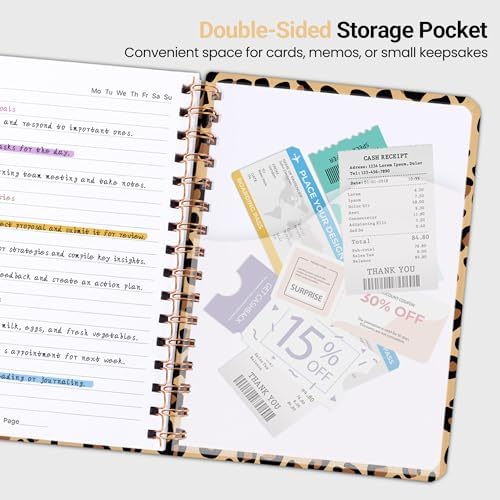 Lined Spiral Journal Notebook, A5 College Ruled Notebook for Note-Taking