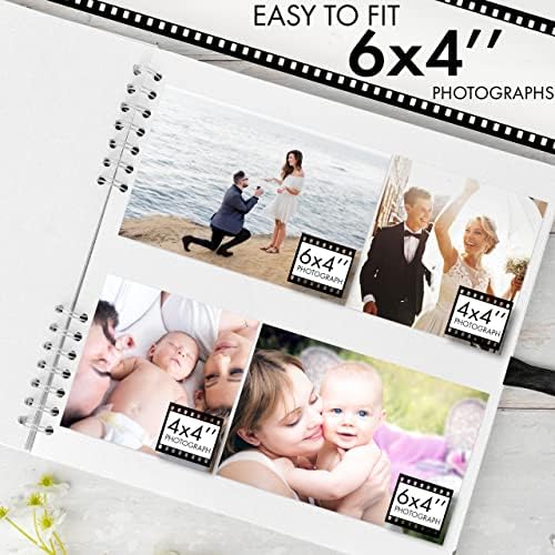Scrapbook Album, 80 Pages, 11 x 11 Inch, White Photo Album, Scrap Book | Hardcover with Thick 200 GSM Kraft Paper, Ideal for Your Scrapbooking Albums, Art & Craft Projects (White, 11 x 11 Inch)