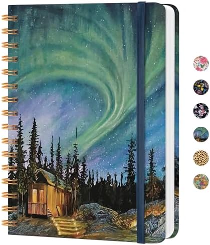 Lined Spiral Journal Notebook, A5 College Ruled Notebook for Note-Taking