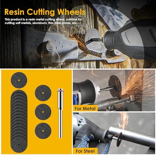 44 Pcs Pink Cutting Wheel Set Compatible with Plastic for Rotary Tool