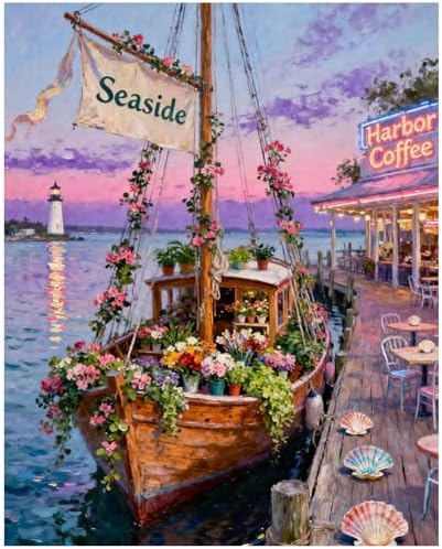 XTCIXAL Paint by Numbers Kit for Adults, Sailboat, 16X20 Inch