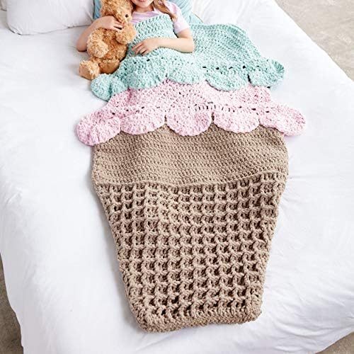Bernat Baby Blanket Yarn for Crocheting Soft, Pink Blue