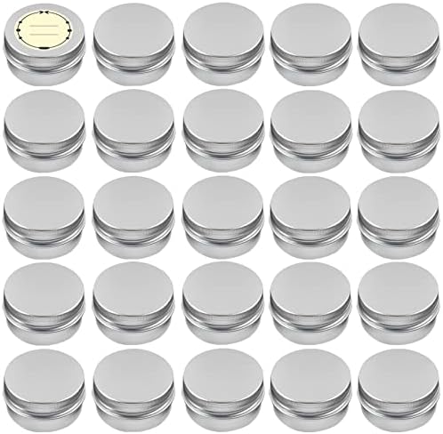 TUZAZO 24Pack Aluminum Tins, 2 Oz Metal Container with Lids and Labels