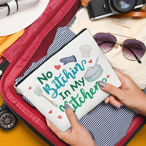 Baking Lover Gifts for Baker, Kitchen Theme Makeup Bag for Cook Women