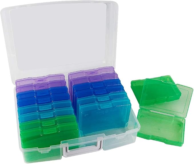 novelinks Photo Storage Box and 16 Inner 4" x 6" Photo Storage Containers