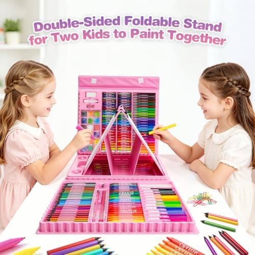 homicozy Art Supplies for Kids 208Pcs Unicorn Drawing Kit for Age 4–12 Gift