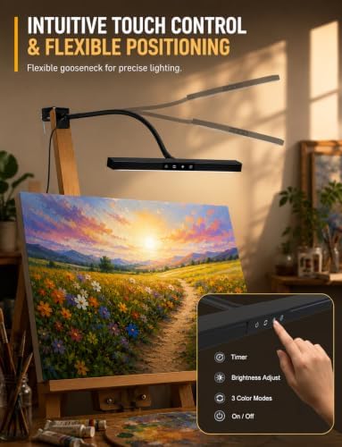 Easel Clip-On Light Art Lamp CRI 90+ for Painting Canvas