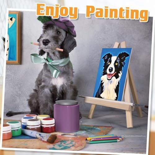 Tinlade 12 Pcs Pre Drawn Canvas for Painting Stretched,Cats and Dogs