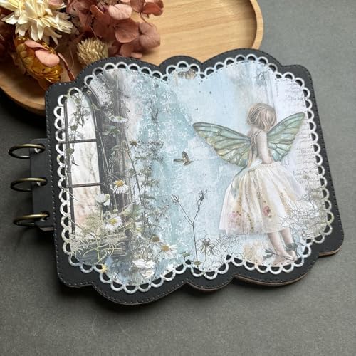 LZBRDY Vintage Charm Lace Frame Die-Cut - Carbon Steel Crafting Dies for Scrapbooking, Card Making, Greeting Cards and Journaling Supplies (Special Type Loose Leaf 6.9 x 5.7 in)