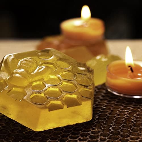 Honeycomb Soap Molds-Silicone Molds for Soap 3D Bee Soap Molds | PSKJATIN 3 Pcs Bee Soap Molds for Homemade Soap Bath Bombs Shower Steamer Lotion Bars Chocolate Candy