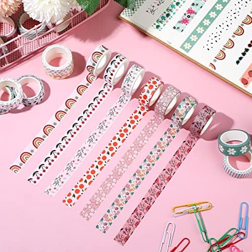 TaoBary 33 Rolls Washi Tape Set, 15mm Holiday Seasonal,Bohemia Style
