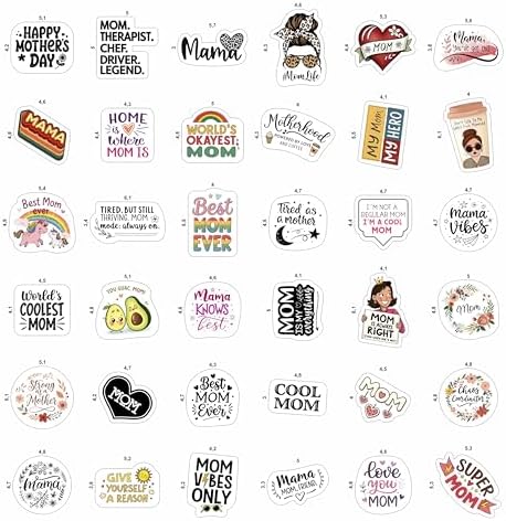 100Pcs Funny Mom Stickers for Water Bottle, Laptop, Phone - Funny Gifts for Mom - Mother Stickers and Decals - Gift for Women & Men
