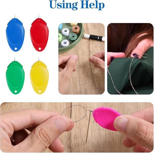 Automatic Needle Threader, 11 Pcs Sewing Needle Threaders Automatic Needle Threading Device for Sewing Embroidery Cross Stitch Craft Stitching Knitting Quilting.