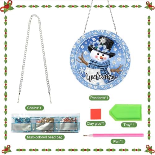 Christmas Hanging Diamond Art Kits for Adult DIY Diamond Painting Kit