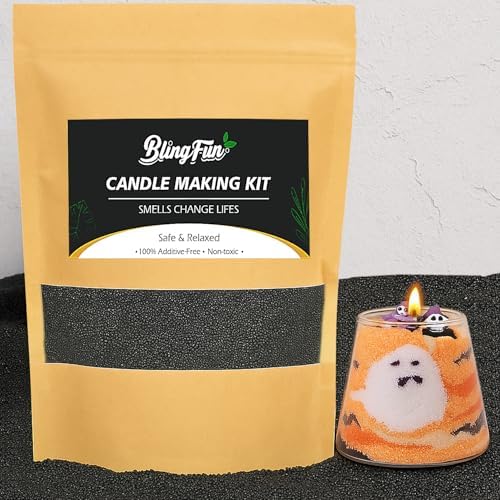 Snow Pearled Candles Sand-Refillable Sand Wax, DIY Candle Beads and Wicks, for Home Decor, Parties, Events-250g/9oz (Dark)