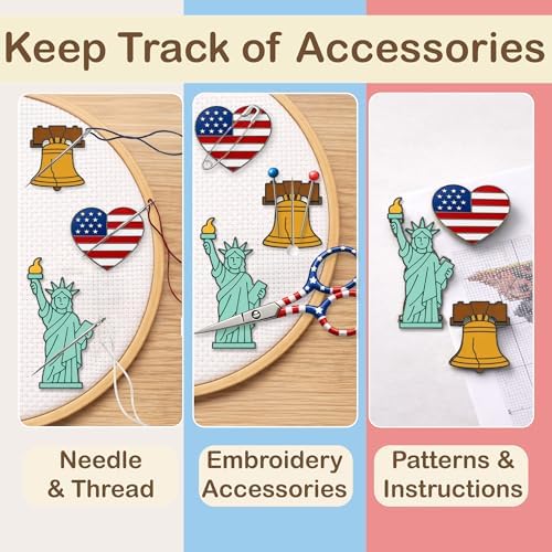 Kraftex Magnetic Needle Minder. Needleminder for Embroidery & Sewing. Cute Needlepoint Accessories. Magnetic Needle Holder for Cross Stitch. Cute Magnet Pin Gift