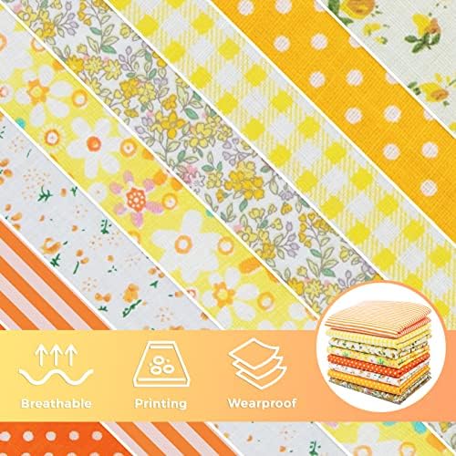 Aubliss 8pcs Fat Quarter Fabric Bundles (100% Cotton - 20'' x 20'')