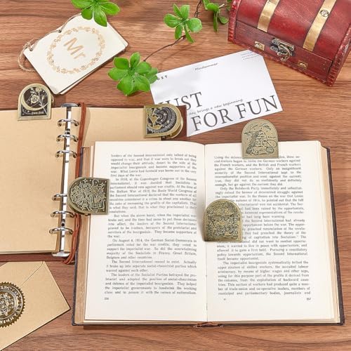 CRASPIRE Travelers Notebook Clip Metal Book Bill Binder Clips Holder Alloy Antique Bronze Vintage Butterfly Decorative Travelers for TN Travelers Art Journaling Reading Decoration Accessories
