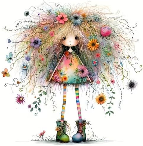 Axquilon Girl Diamond Art Kits for Adults 14x14 inch