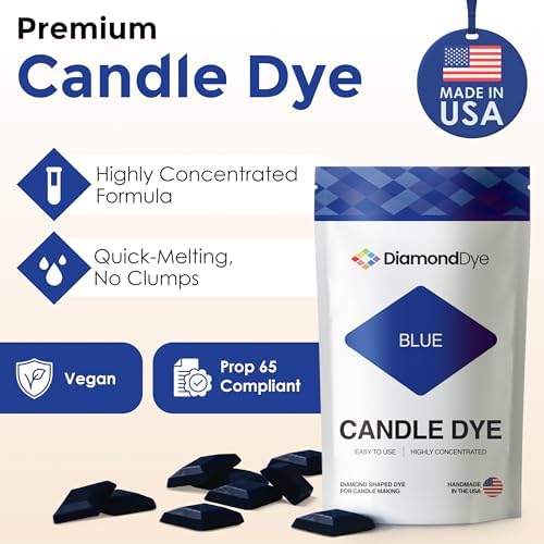 Blue Candle Dye Chips, Soy & Paraffin Candle Making, 25 Pack