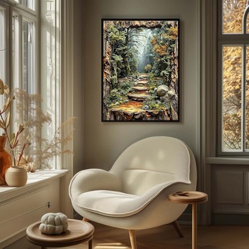 Forest Diamond Art Kits for Adults, Arts and Crafts for Adults 12x16 Inch