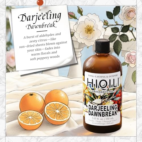 HIQILI Darjeeling Dawnbreak Fragrance Oil, Woody for Perfume - 5.07 Fl Oz