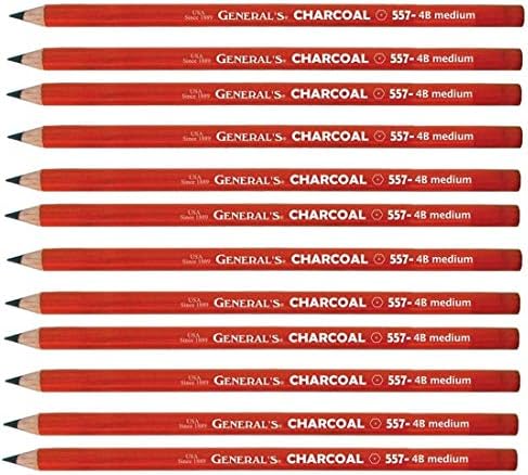 General's GENERAL'S 557 Series Charcoal Pencil 4B soft