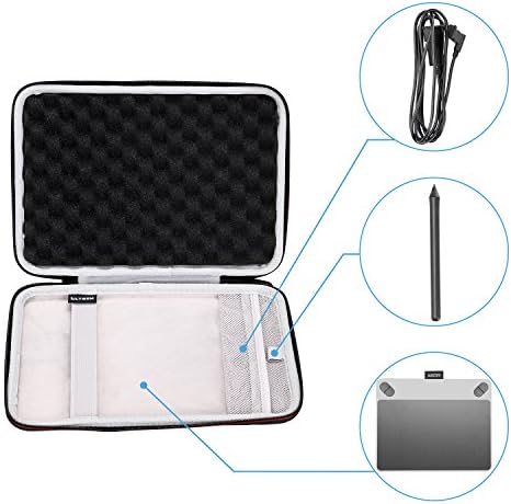 LTGEM Tablet Case for Wacom Intuos Small Graphics Drawing Tablet fits Model # CTL4100 or XPPen Graphics Tablet fits Model # StarG640 (Black)