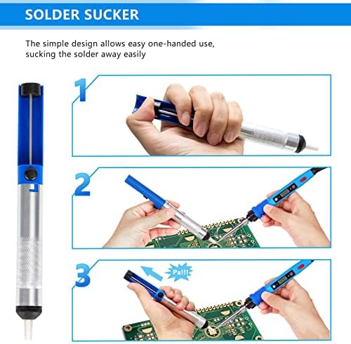 Soldering Iron Kit, 80W 110V Upgraded Digital Electric Solder Irons, with LCD Display, 39-in-1 Adjustable Temperature Welding Tool for Metal, Jewelry Electrical Repairs, DIY