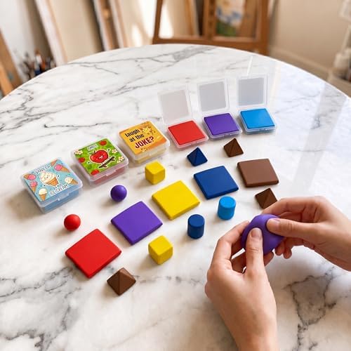 36 pcs Scented Kneaded Erasers Set, Kneadable Art Erasers in Individual Plastic Cases, Soft Moldable Drawing Eraser for Sketching, Charcoal, Graphite, Clean Erasing Stationery (36, Pizza Theme)