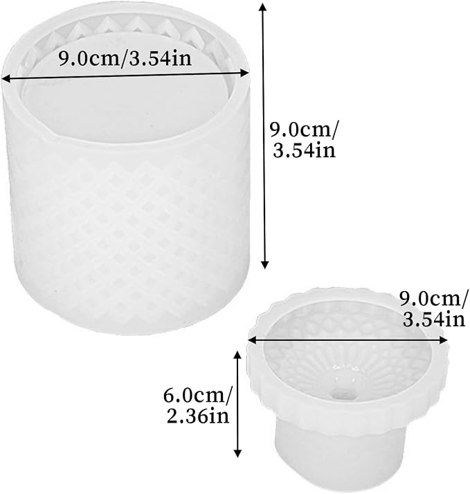 Box Resin Mold with Lid, Silicone Jar Resin Mold 3D Storage Jewelry Candle Holder Container Mould for Resin Casting Concrete Craft Decor