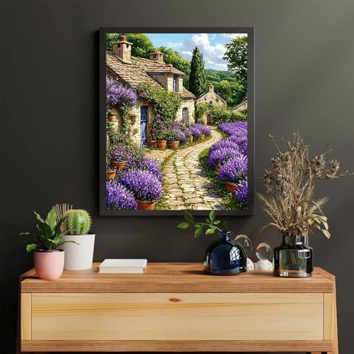 House Paint by Numbers for Adults - Landscape Paint by Number on Canvas