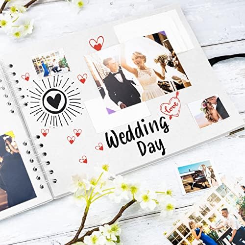 Scrapbook Album, 50 Pages, 11 x 8.5 Inch, White Photo Album, Scrap Book | Hardcover with Thick 200 GSM Kraft Paper, Ideal for Your Scrapbooking Albums, Art & Craft Projects (White, 11 x 8.5 Inch)