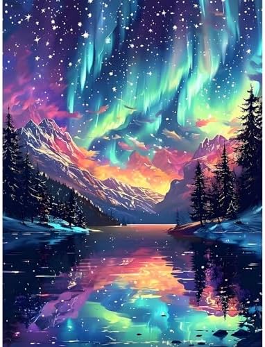 Diamond Art Kits for Adults & Beginners, Aurora Diamond Painting Kit