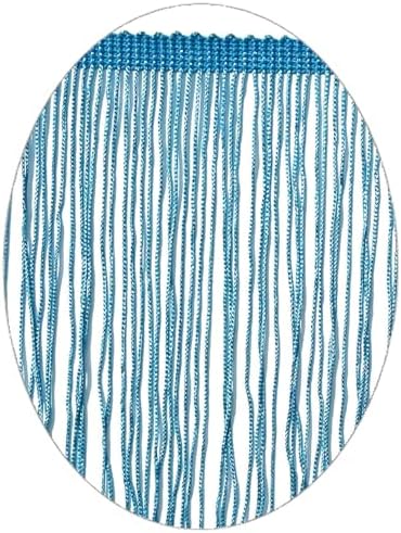 10 Yards of 4" Long Chainette Fringe Thread Yarn Tassel Trim Braid Fringe for Crafts Sewing and Decor-Sky Blue